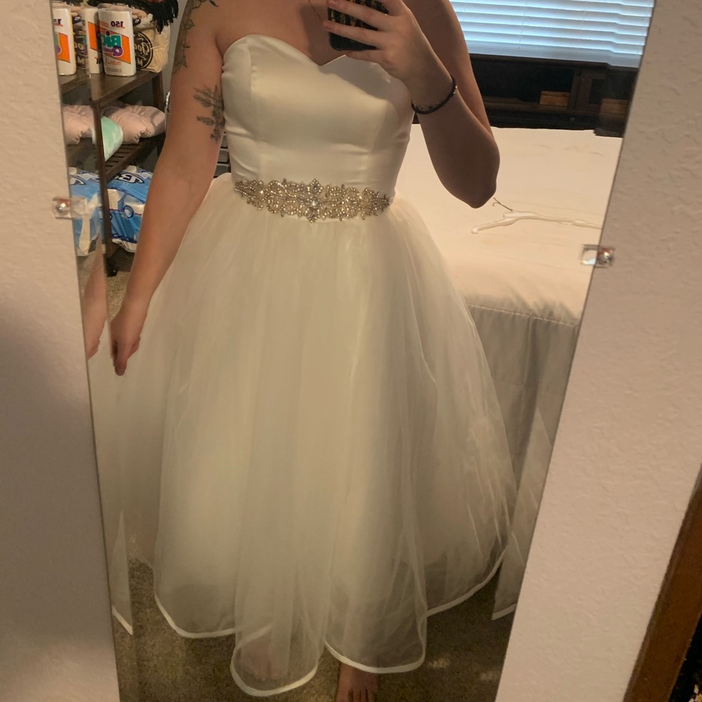 Tea length wedding dress
